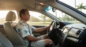 a driver in a car in homestead fl